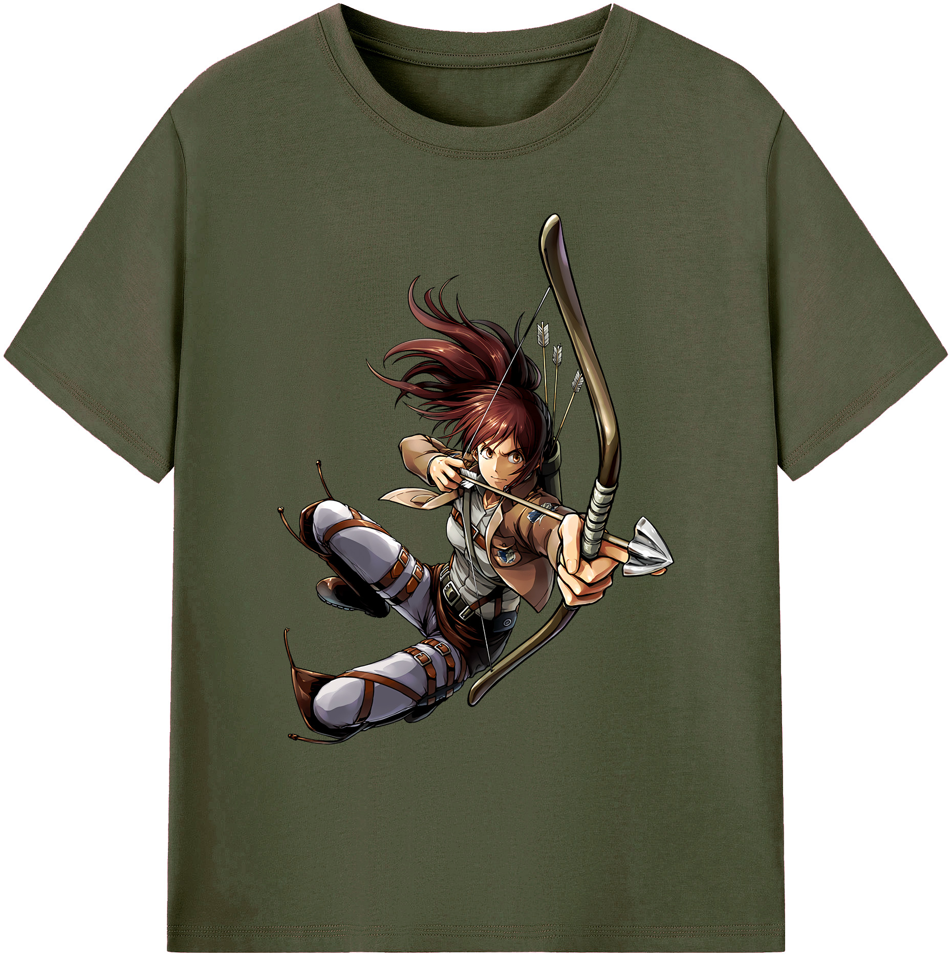 （画像用） 進撃の巨人 サシャ·ブラウス Attack on Titan Sasha Blaus 綿100％ メンズ半袖Tシャツ｜肌触りやわらか＆通気性